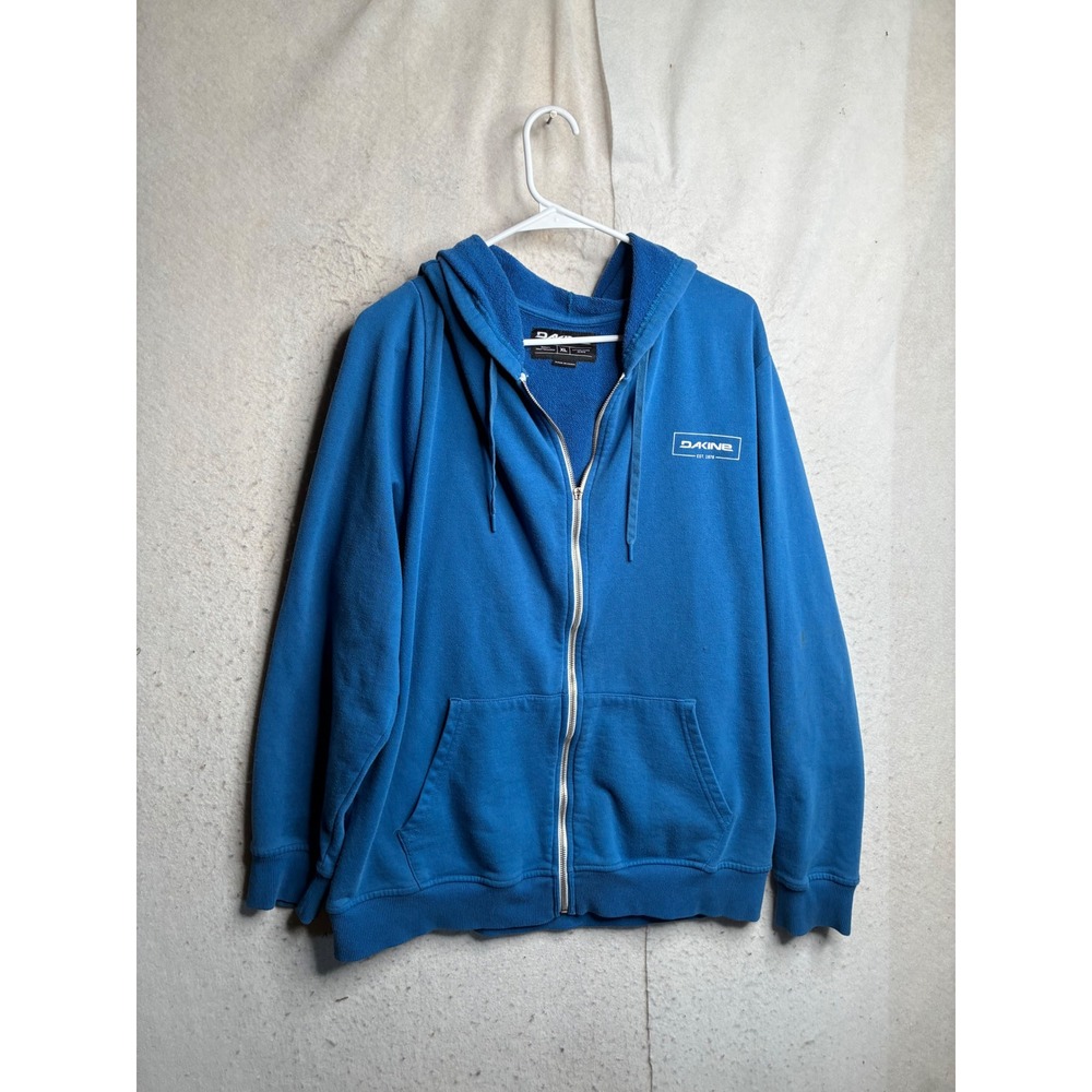 Dakine Mens XL Blue Full Zip Graphic Logo Hooded Sweatshirt Hoodie